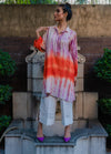 Pure Grip Tie and Dye Kurta with Adda Embalishment