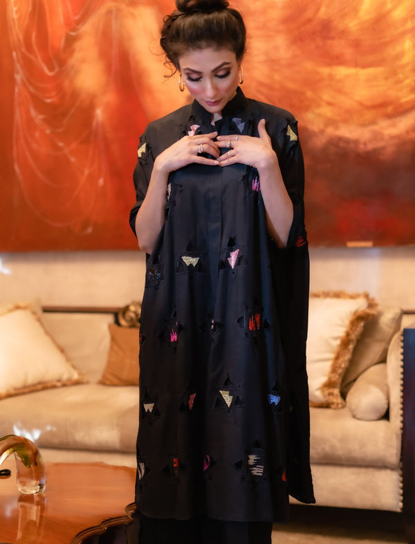 Pk Rawsilk Shirt with Cut work and adda Embalishment